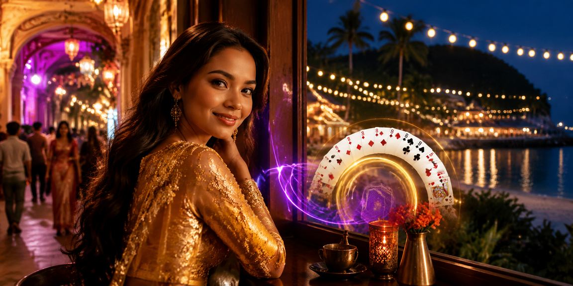 Pemain berbaju kebaya di Langkawi bermain rummy dalam talian melalui semangat33