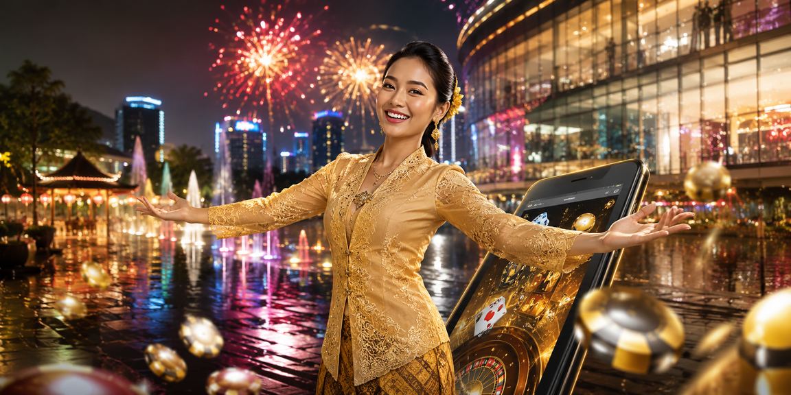 Wanita berbaju kebaya Malaysia bermain kasino mudah alih dalam talian melalui semangat33